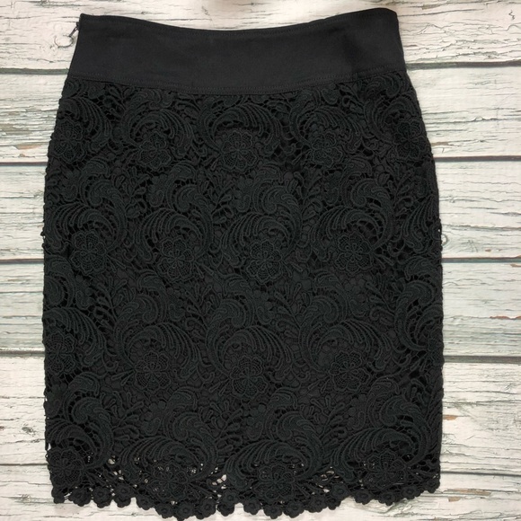 Anthropologie Dresses & Skirts - Nick & Mo Black Lace Skirt Sz 27 Anthropologie